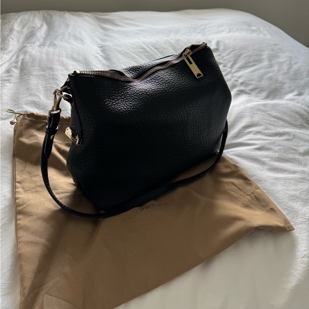 Black Burberry Leather Handbag